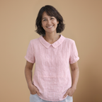 Dames losse casual blouse met korte mouwen Jelle Jora Mode
