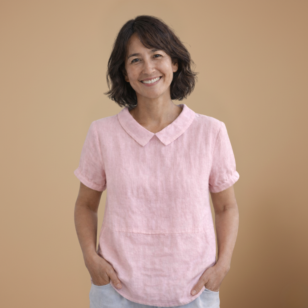 Dames losse casual blouse met korte mouwen Jelle Jora Mode