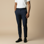 Męskie spodnie biznesowe slim fit do kostek