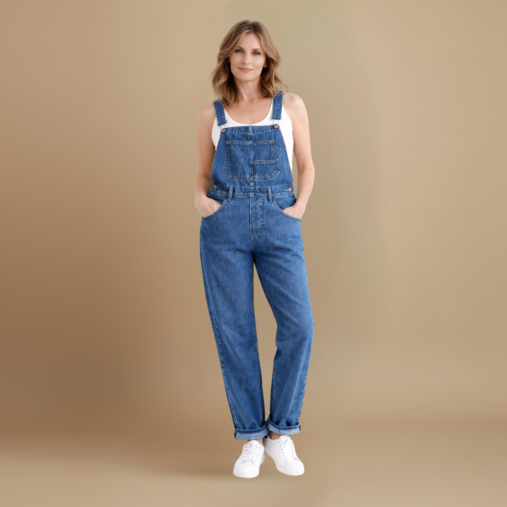 Dames denim jumpsuit – Casual en stijlvol ontwerp Jelle Jora Mode