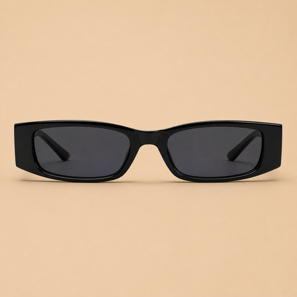Damskie prostokątne okulary przeciwsłoneczne w stylu vintage