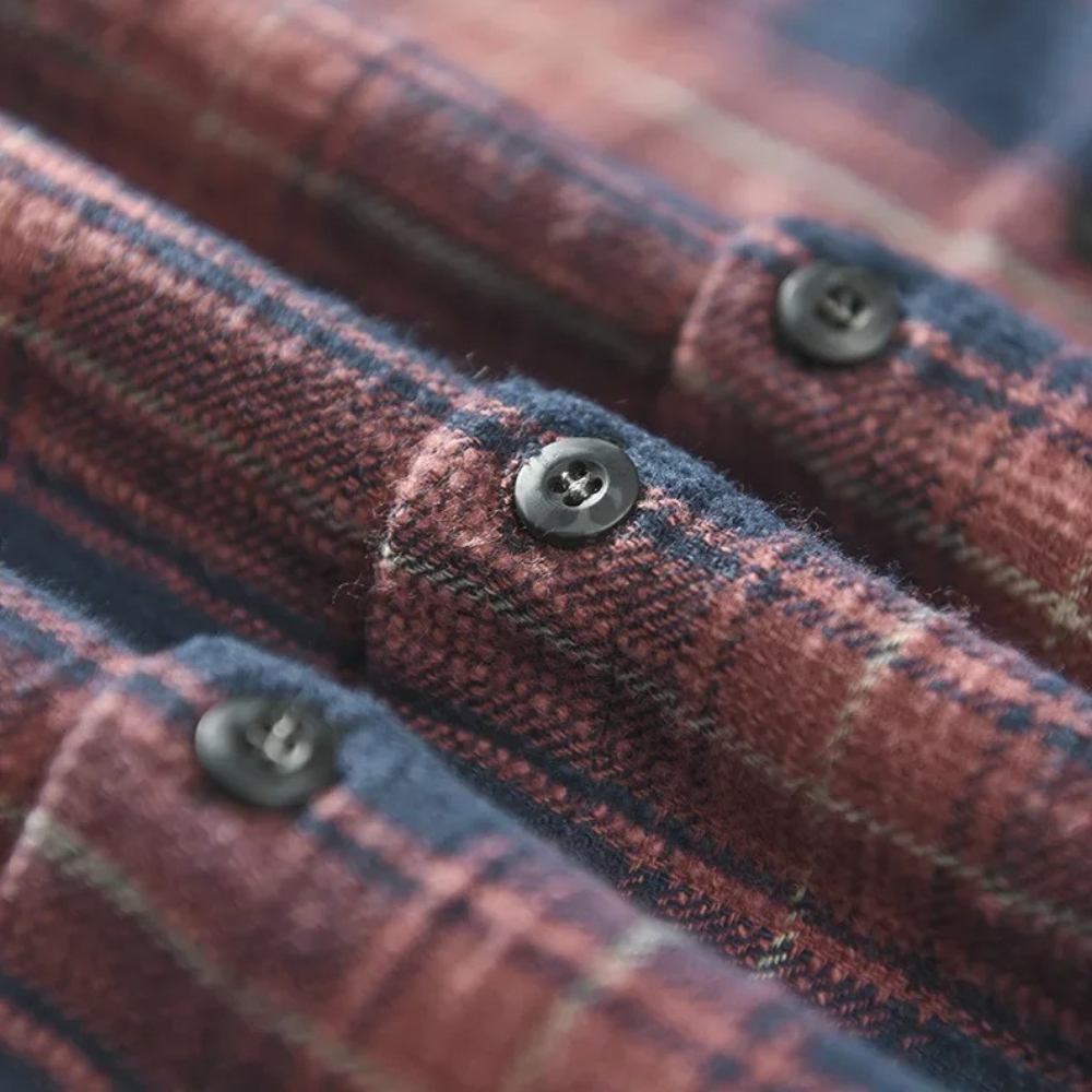 Męska koszula flanelowa w kratę, bawełniana, w stylu retro, codzienna