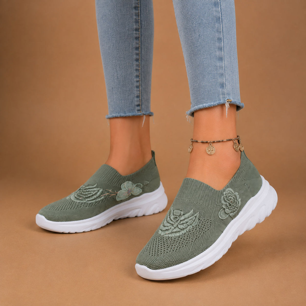 Damskie Dzianinowe Buty Do Chodzenia