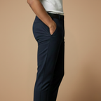 Męskie spodnie biznesowe slim fit do kostek