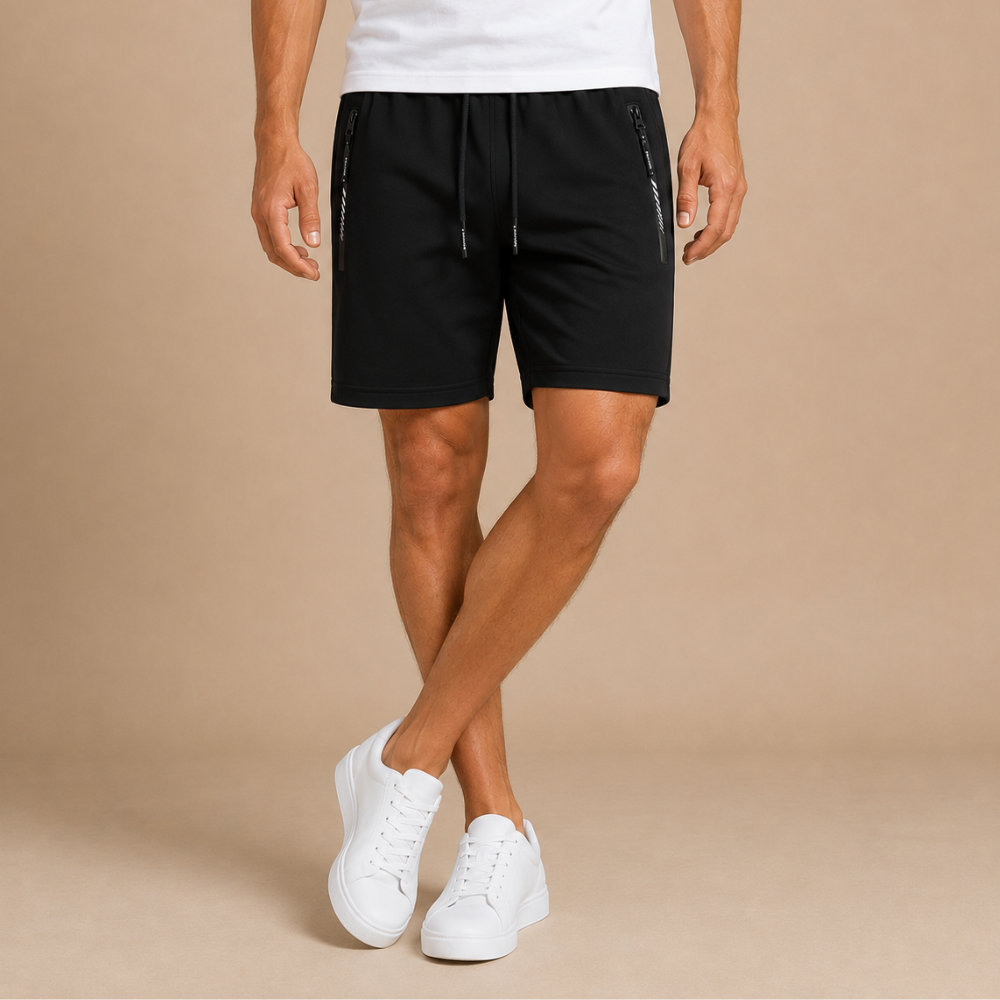 Heren sportshort met sneldrogende stof Jelle Jora Mode