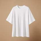 Damski luźny T-shirt z okrągłym dekoltem