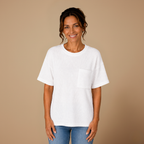 Damesblouse met ruime pasvorm en ronde hals Jelle Jora Mode