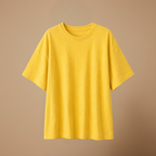 Damski luźny T-shirt z okrągłym dekoltem
