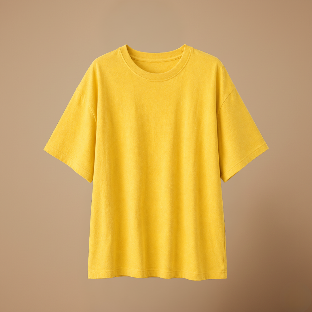Damski luźny T-shirt z okrągłym dekoltem