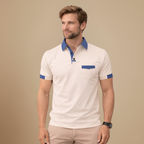 Herenpolo met korte mouwen in slim fit en verfijnd ontwerp Jelle Jora Mode