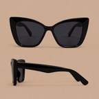 Damskie okulary przeciwsłoneczne oversize kocie oczy