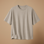 Damski luźny T-shirt z okrągłym dekoltem