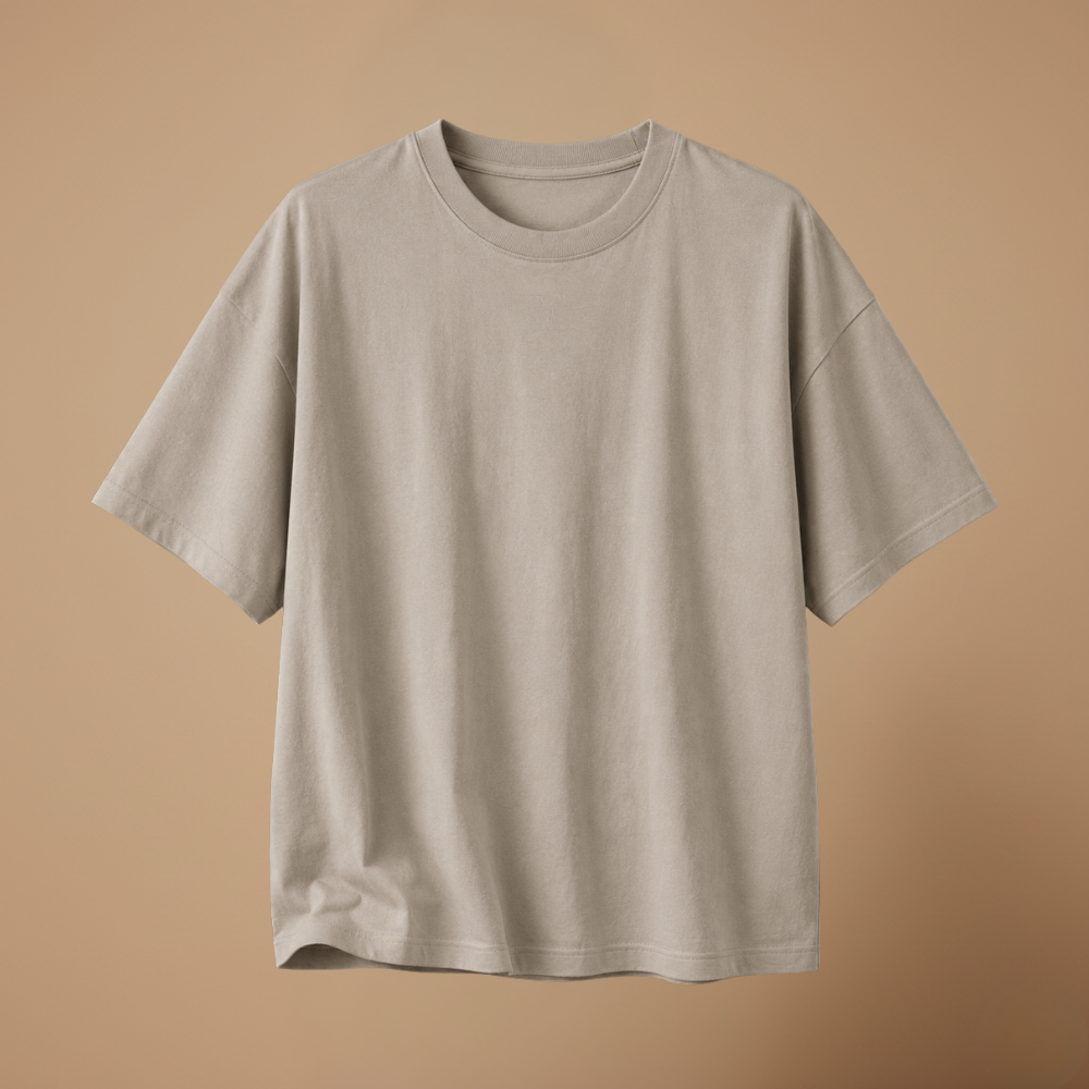 Damski luźny T-shirt z okrągłym dekoltem