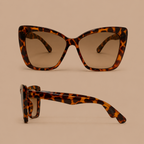 Damskie okulary przeciwsłoneczne oversize kocie oczy