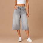 Dames baggy bermuda-short met lage taille Jelle Jora Mode