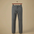 Męskie spodnie o prostym kroju w kratę typu slim fit