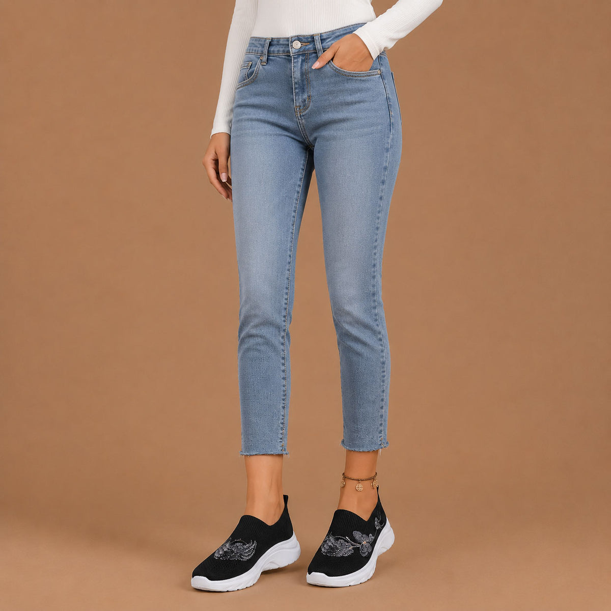 Damskie Dzianinowe Buty Do Chodzenia