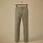 Męskie spodnie o prostym kroju w kratę typu slim fit