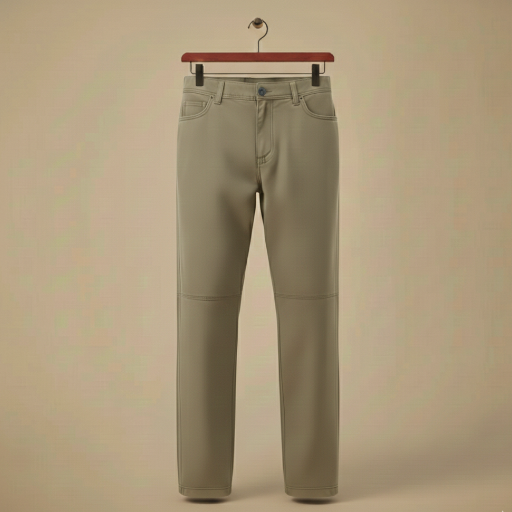 Męskie spodnie o prostym kroju w kratę typu slim fit