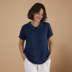 Dames losse casual blouse met korte mouwen Jelle Jora Mode