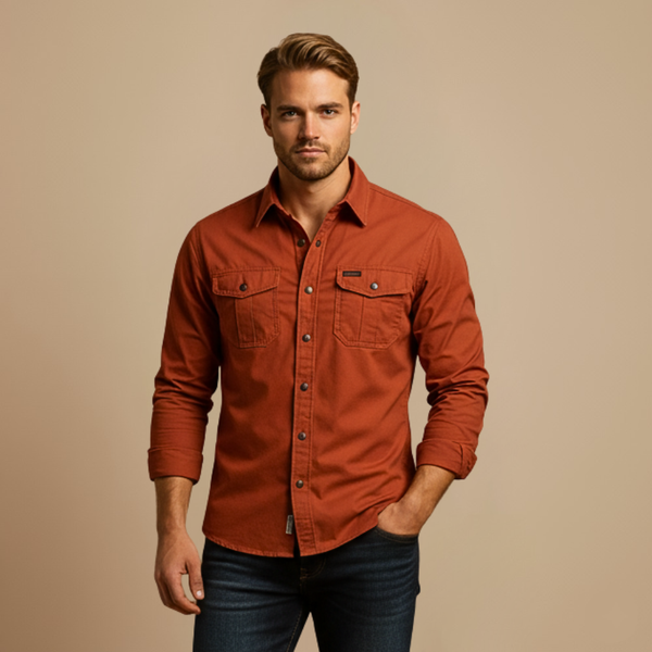 Casual Tactisch Cargoshirt met Lange Mouwen Jelle Jora Mode