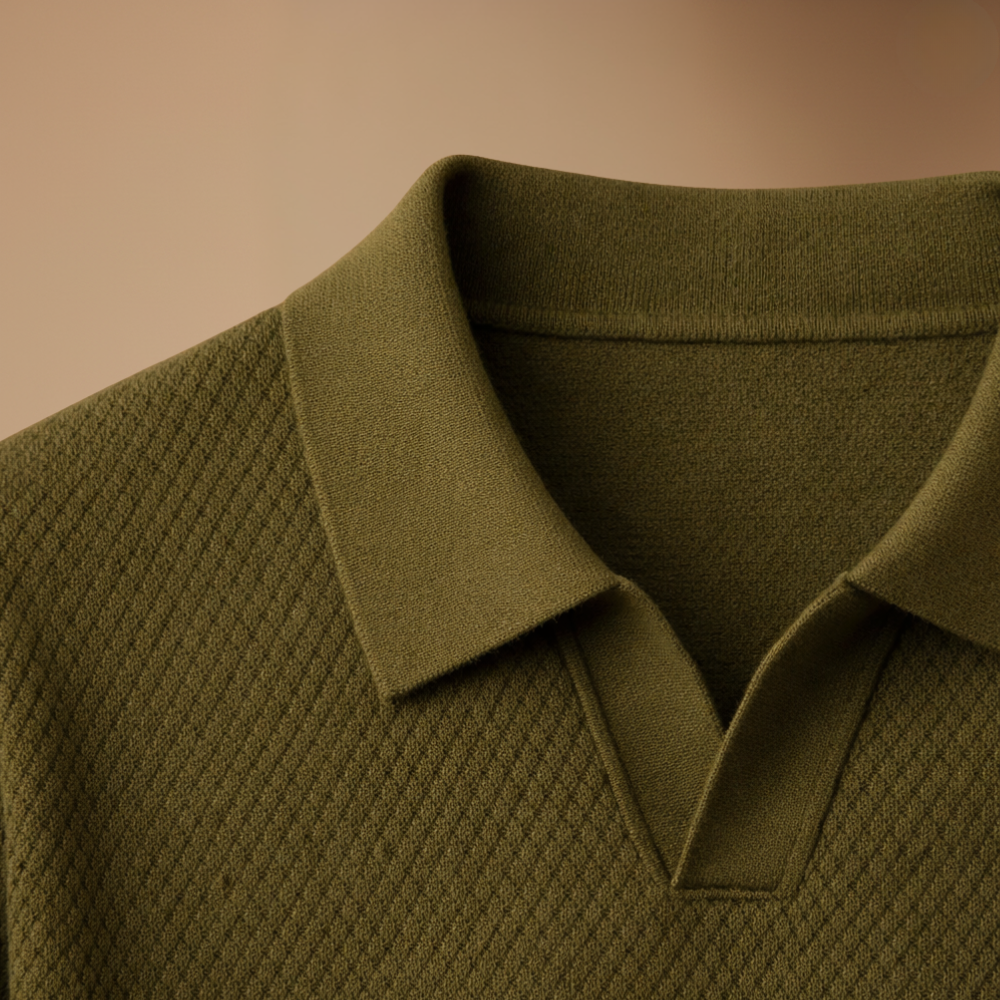 Męska koszulka polo slim fit z krótkim rękawem i klasycznym dekoltem w serek