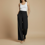 Elastische Hoge Taille Wijde Broek Jelle Jora Mode