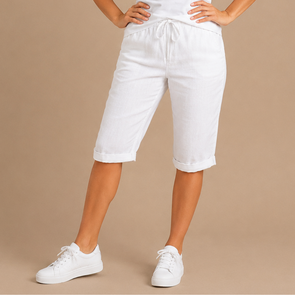 Dames capribroek met elastische tailleband Jelle Jora Mode