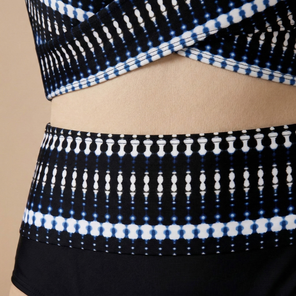 Damskie bikini z wysokim stanem i biustonoszem push-up