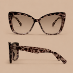 Damskie okulary przeciwsłoneczne oversize kocie oczy
