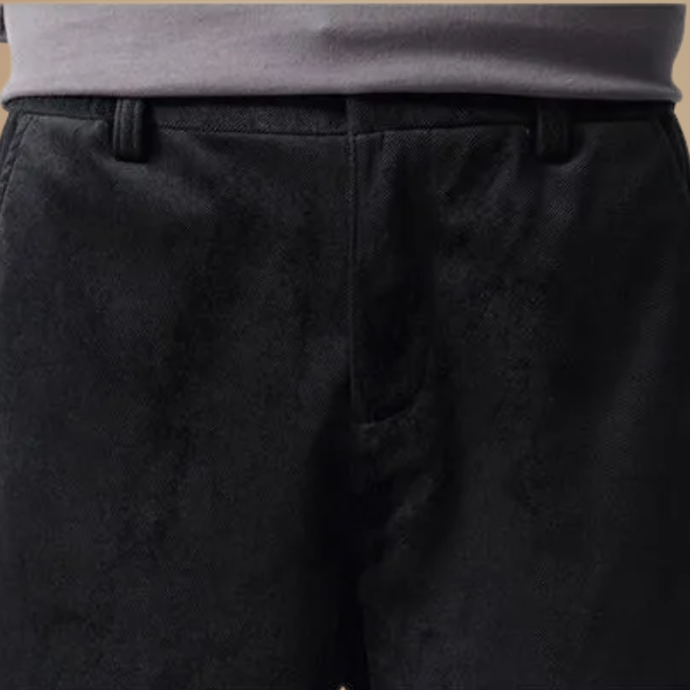 Męskie spodnie o prostym kroju w kratę typu slim fit