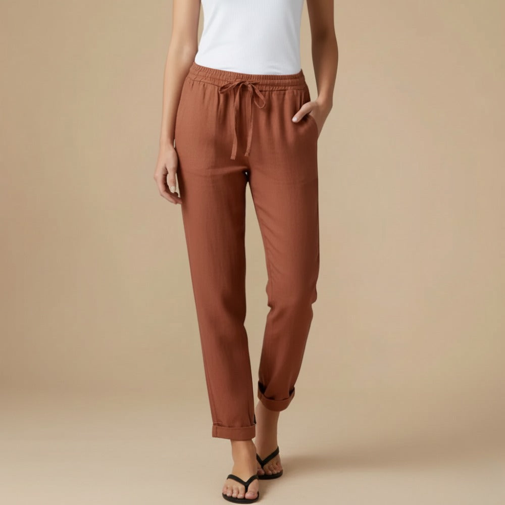 Broek met Trekkoord Hoge Taille voor dames Jelle Jora Mode