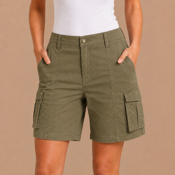 Dames casual cargoshort met meerdere zakken Jelle Jora Mode