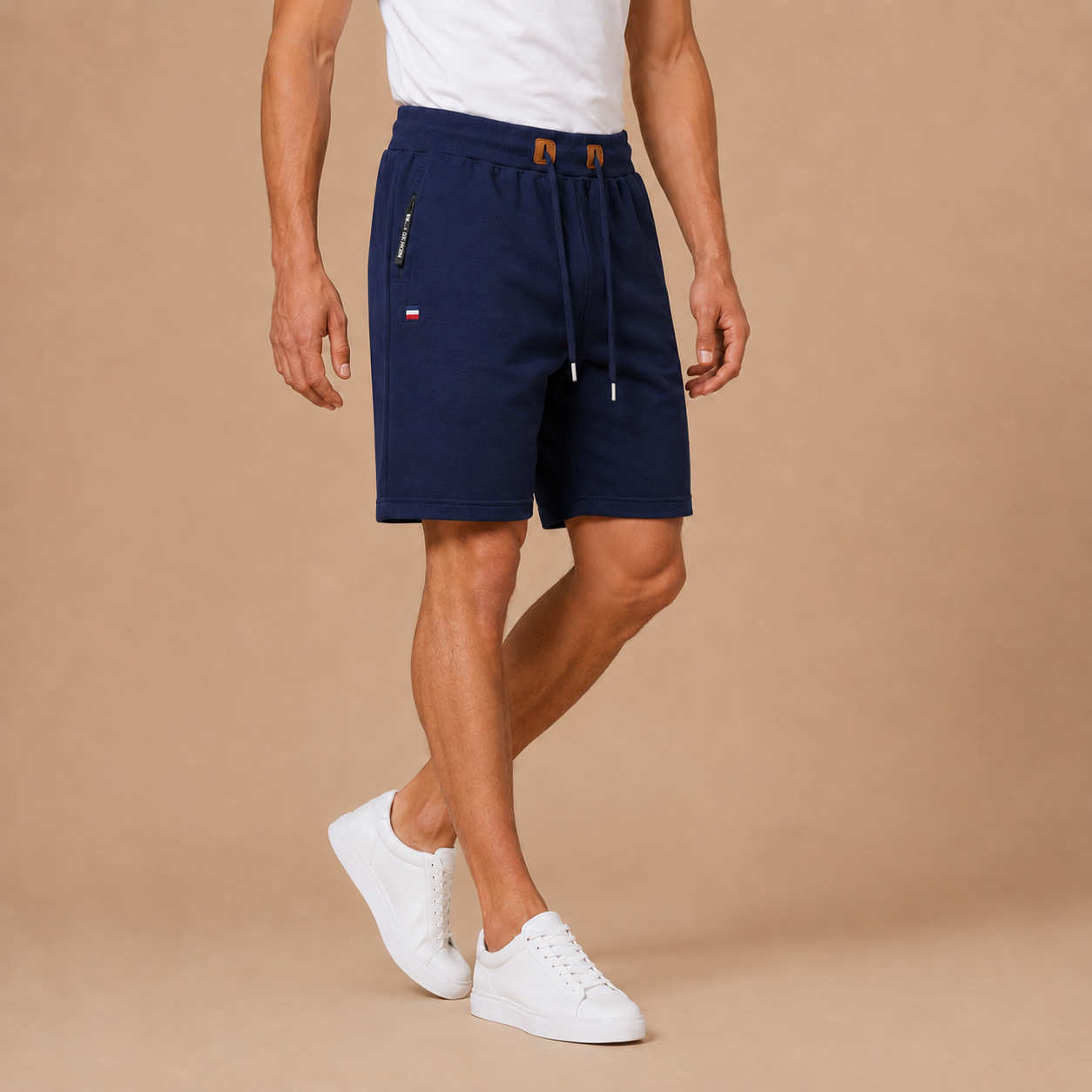 Heren short met trekkoord in een relaxte casual pasvorm Jelle Jora Mode